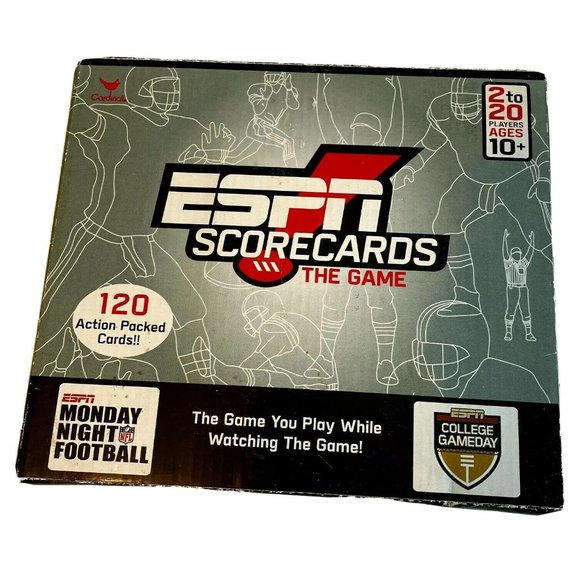 ESPN Football Scorecards Family Group TV Card Game Ages 10+ Sports NFL College - Picture 1 of 12